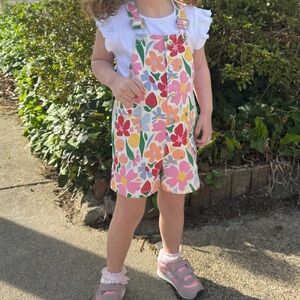 Floral Print Overalls